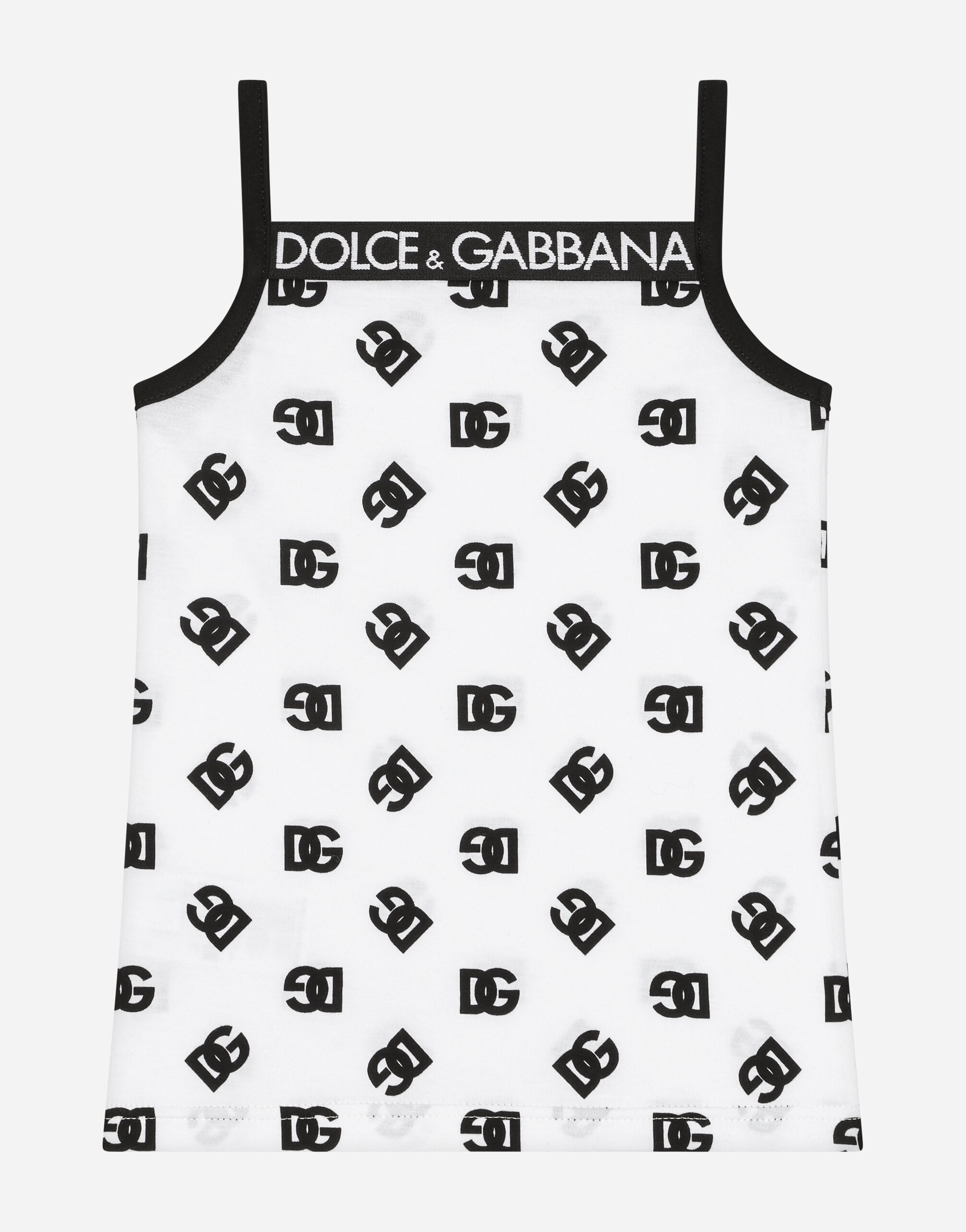 Jersey tank top with DG logo print in Multicolor for Girls