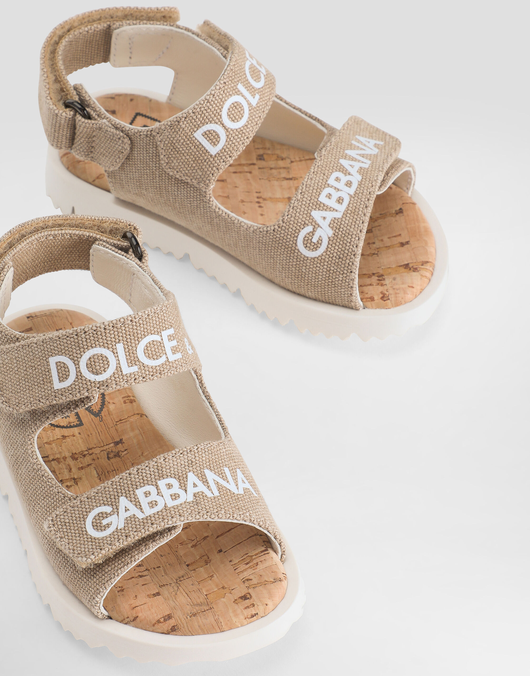 DOLCE&GABBANAキッズサンダル⋆˚ʚɞ Canvas sandals in Beige for Boys | Dolce&Gabbana® US