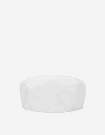 Dolce & Gabbana Casquette plate en drill de coton Blanc GH587AGH860