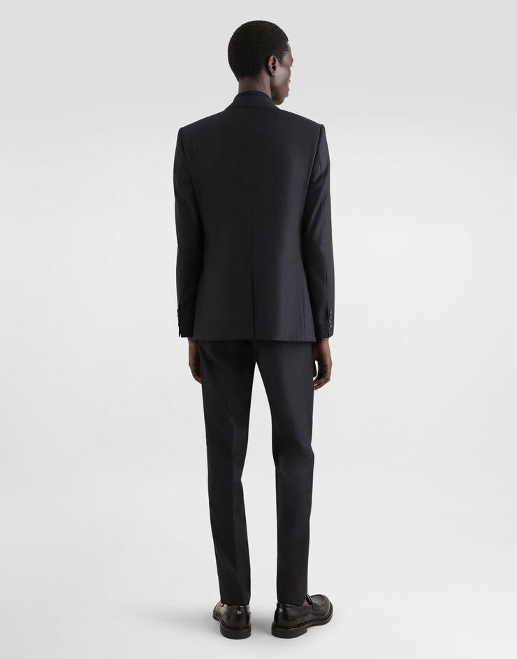 Dolce & Gabbana Single-breasted suit in wool and silk Blue GK0RMTGG059