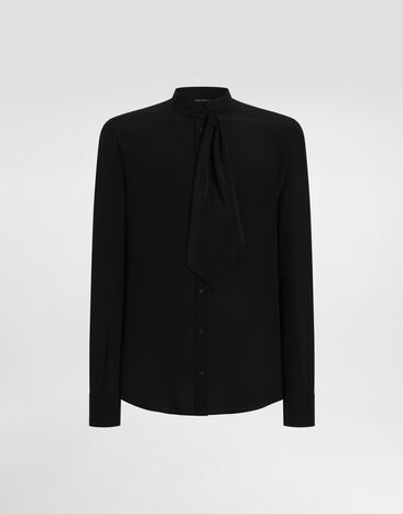 Dolce & Gabbana Crêpe de chine martini shirt  G5PD3TFU1P8