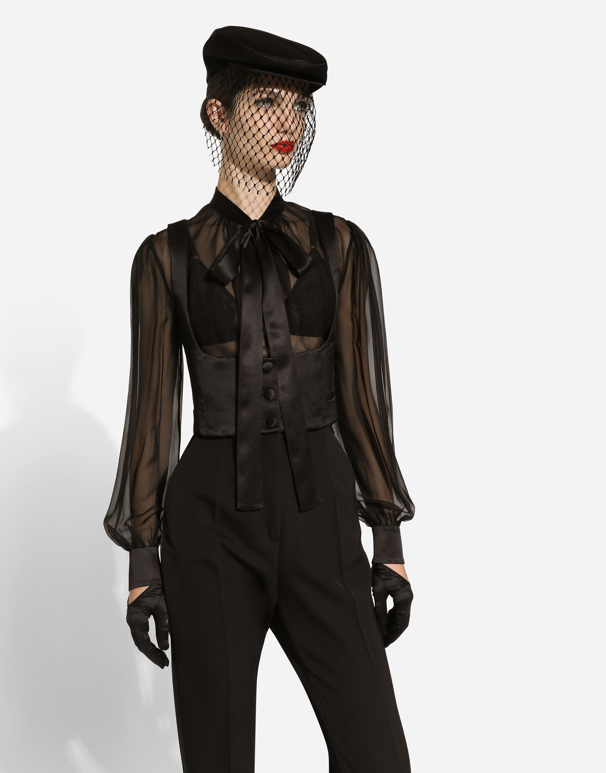 ベスト・ジレ DOLCE & GABBANA DOUBLE-BREASTED DUCHESSE TUXEDO VEST DOLCE&GABBANA Double-breasted duchesse silk-satin vest | NET
