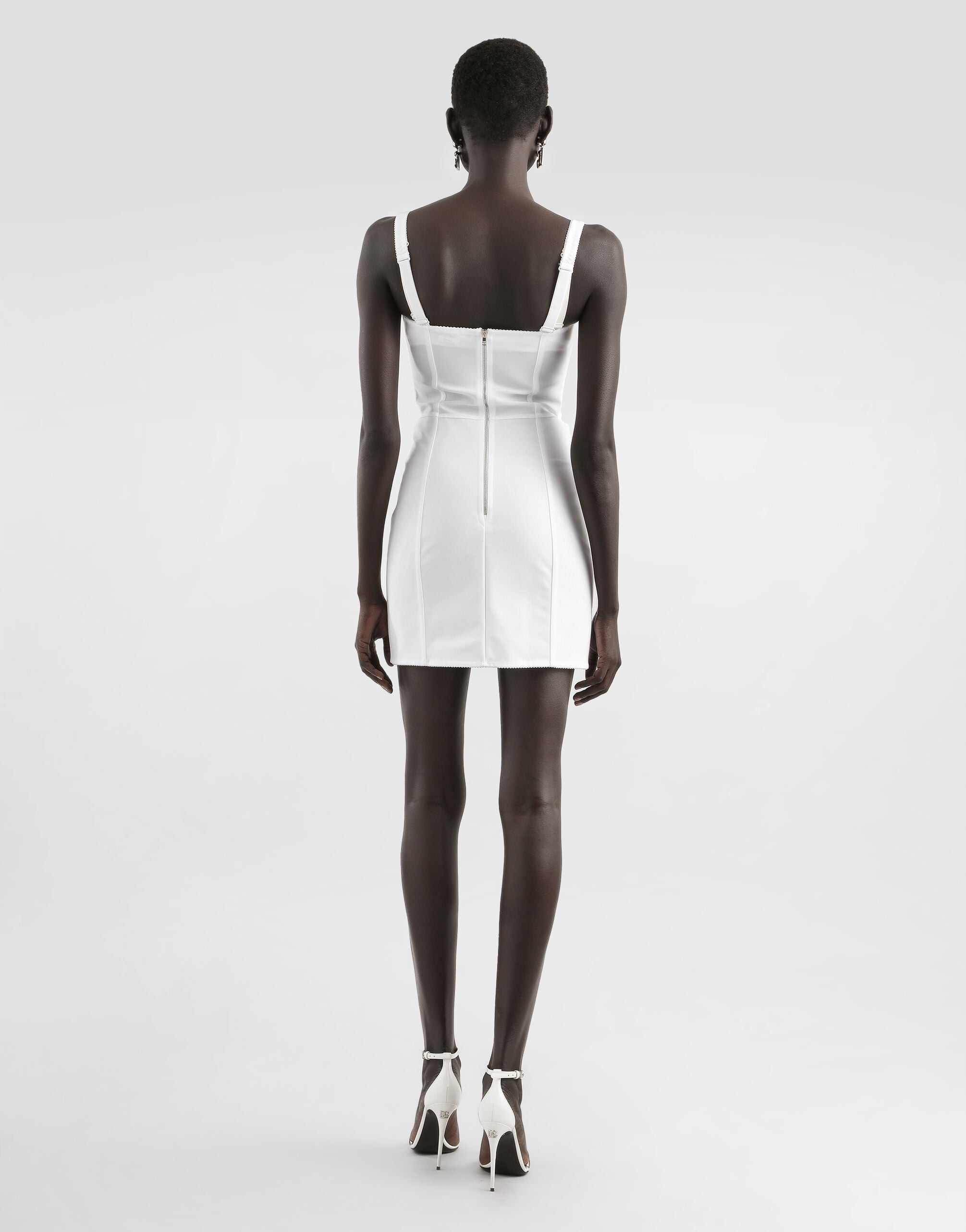 Corset-style slip dress in White for Women | Dolce&Gabbana® US