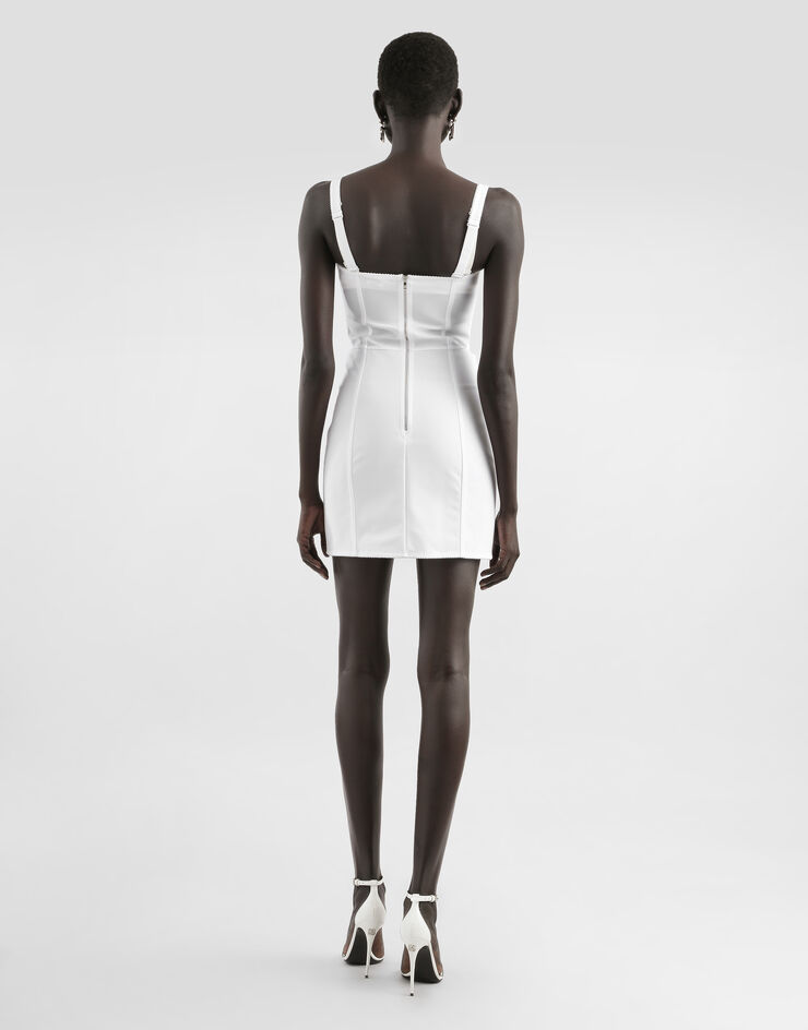 Dolce & Gabbana Slip Dress im Miederdesign Weiss F63G8TG9798
