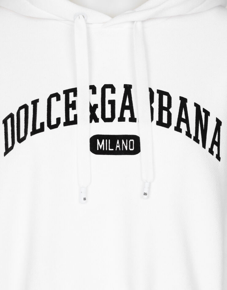 Dolce & Gabbana コットン ジャージー フーディ ホワイト F9O00TGDCNU