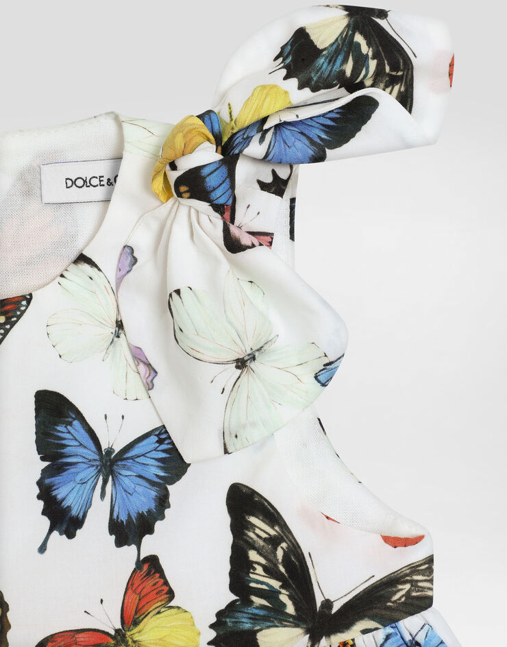 Dolce & Gabbana Poplin top with butterfly print Print L21N61FI5KS