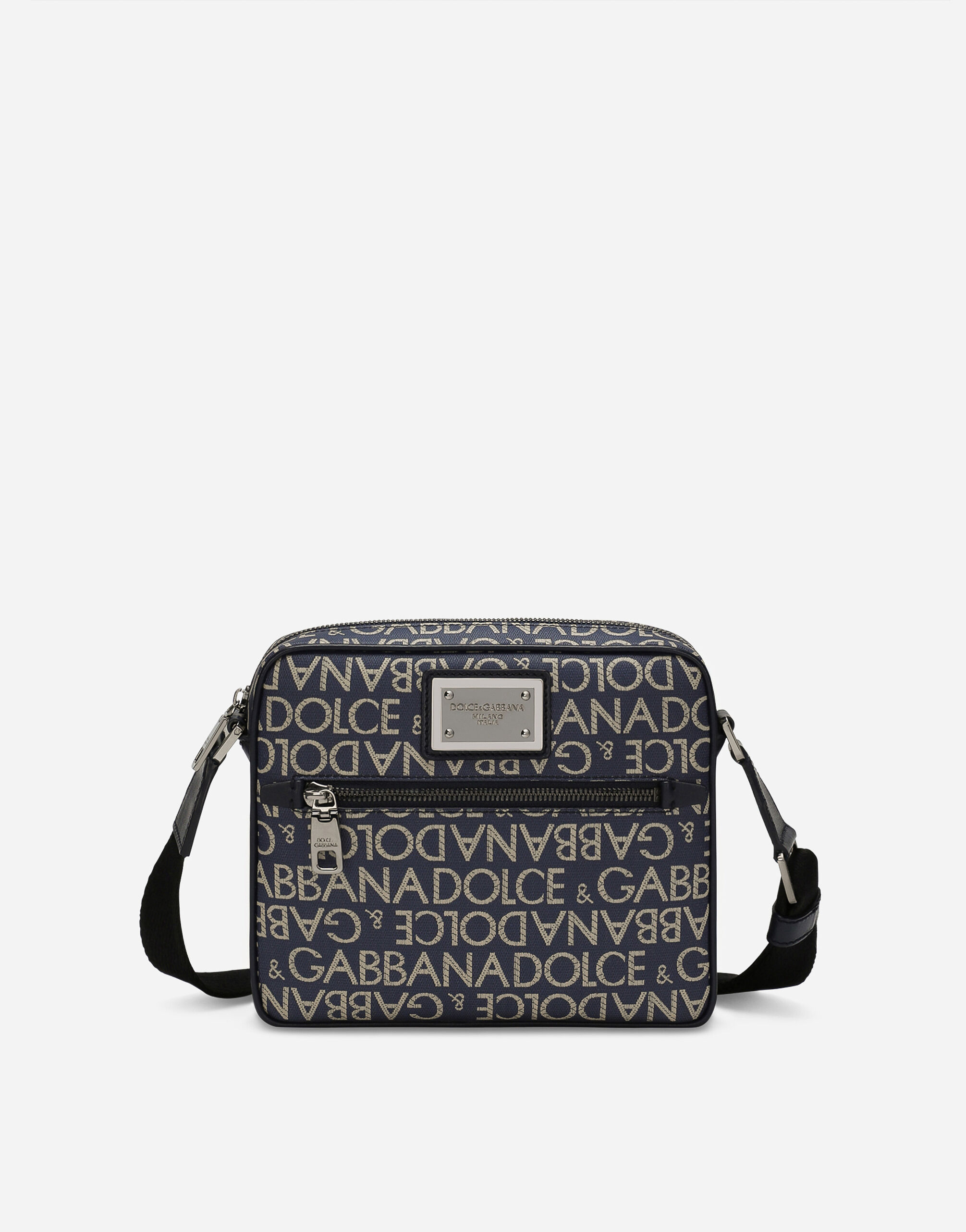 Dolce & Gabbana Coated jacquard crossbody bag Black BM2295AG182