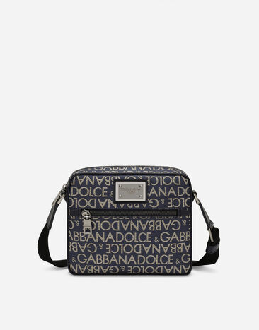 Dolce & Gabbana Coated jacquard crossbody bag Bordeaux BM2445A8034