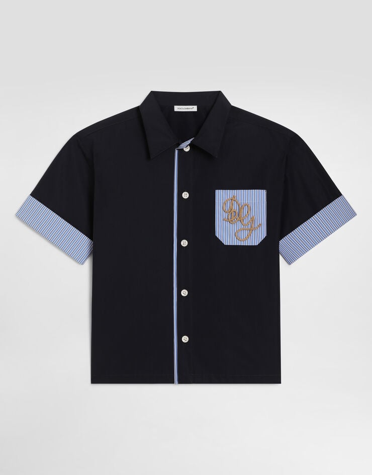 Dolce & Gabbana Cotton poplin shirt Blue L45S10FU5ZE