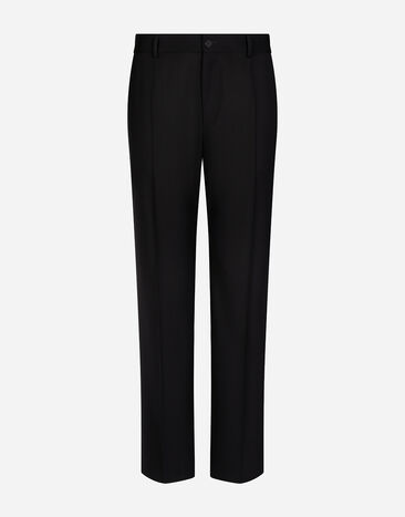 Dolce & Gabbana Tailored stretch wool pants Black G8PN9TG7M1C