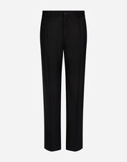 Dolce & Gabbana Tailored stretch wool pants Black G2PS2THJMOW