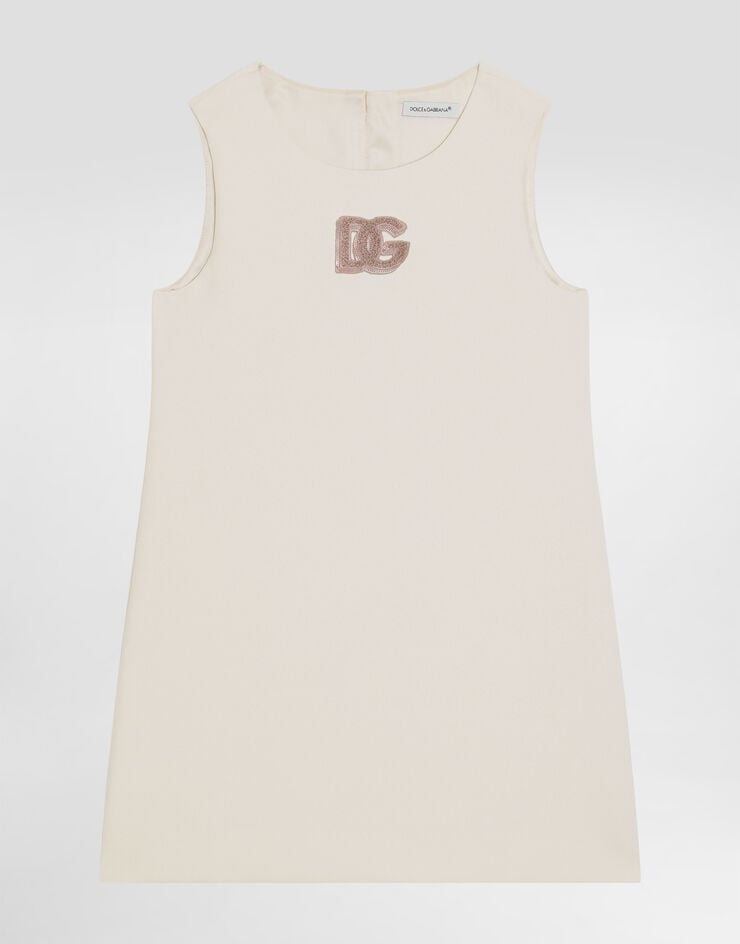 Dolce & Gabbana Sleeveless cady dress Pink L53DF1FURMM
