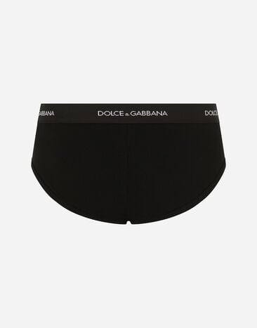 Dolce & Gabbana Fine-rib cotton Brando briefs Black M3C21JONN96