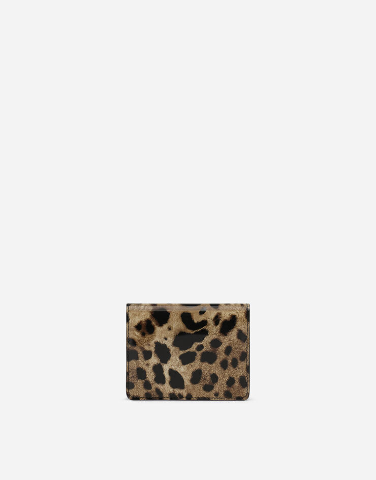 Dolce & Gabbana Polished calfskin wallet with leopard print Animal Print BI1211AM568