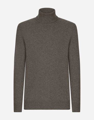 Dolce & Gabbana Jersey de cuello alto en cachemira Gris GXL30TJAWM9