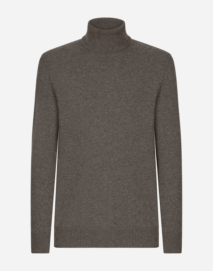 Dolce & Gabbana Jersey de cuello alto en cachemira Gris GXL30TJAWM9