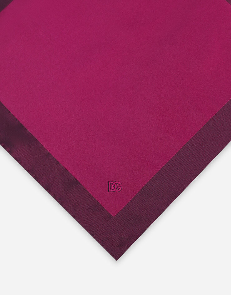 Dolce&Gabbana Silk pocket square with DG logo embroidery Pink GR412EG0UBV