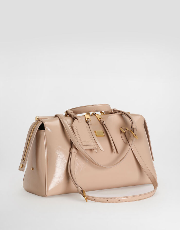 Dolce & Gabbana Medium Vittoria calfskin handbag Pink BB7844AZ000
