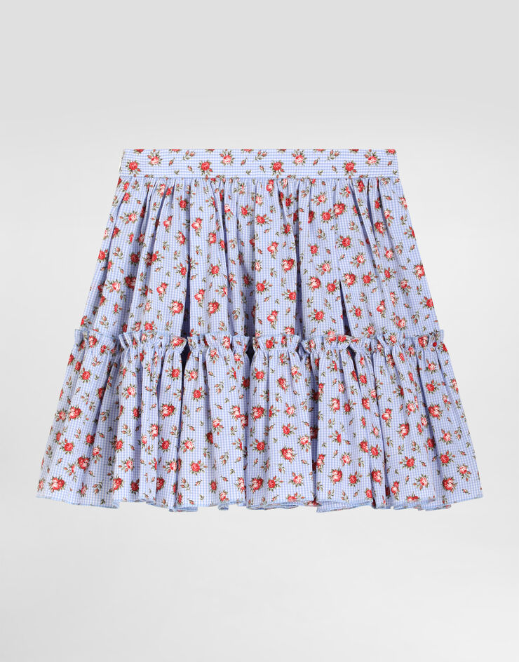 Dolce & Gabbana Small rose-print poplin skirt Dolce & Gabbana Small rose-print poplin skirt Multicolor L55I82HS5UL