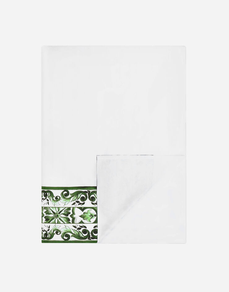Dolce & Gabbana Cotton Sateen Flat Sheet Multicolor TCE047TCAKF