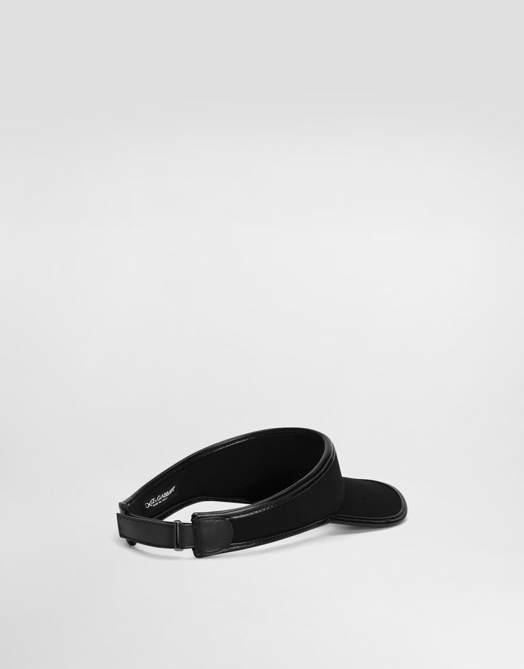 Dolce & Gabbana Gabardine peak with logo Black GH910AFUFL3