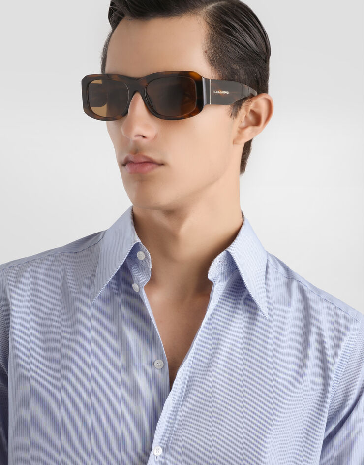 Dolce & Gabbana 스트라이프 골드 셔츠 Dolce & Gabbana 스트라이프 골드 셔츠 Multicolor G5NP9ZFR51J