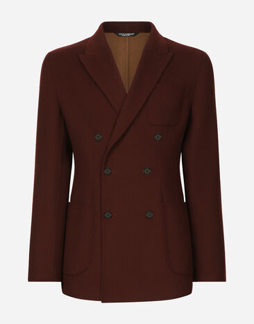 Dolce & Gabbana Двубортный пиджак Portofino из шерсти бордо G2OV4TGH509