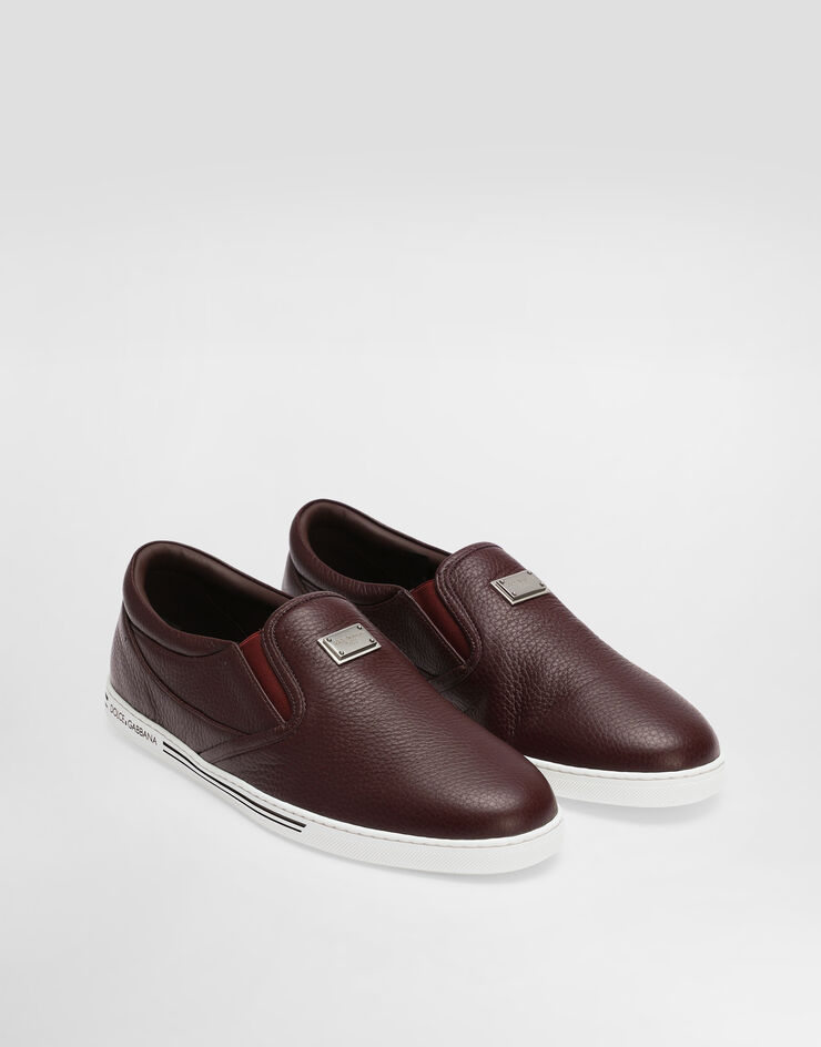 Dolce & Gabbana Saint Tropez deerskin sneakers Bordeaux CS2321A8034