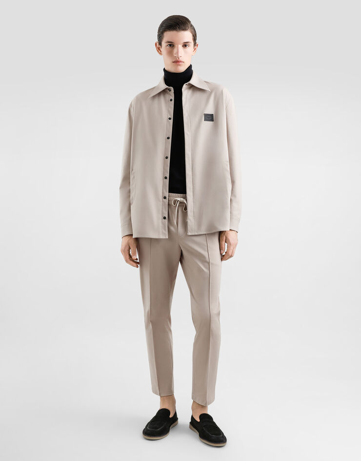 Dolce & Gabbana Pantalón estilo jogger de algodón Beige GYACETFUGS1