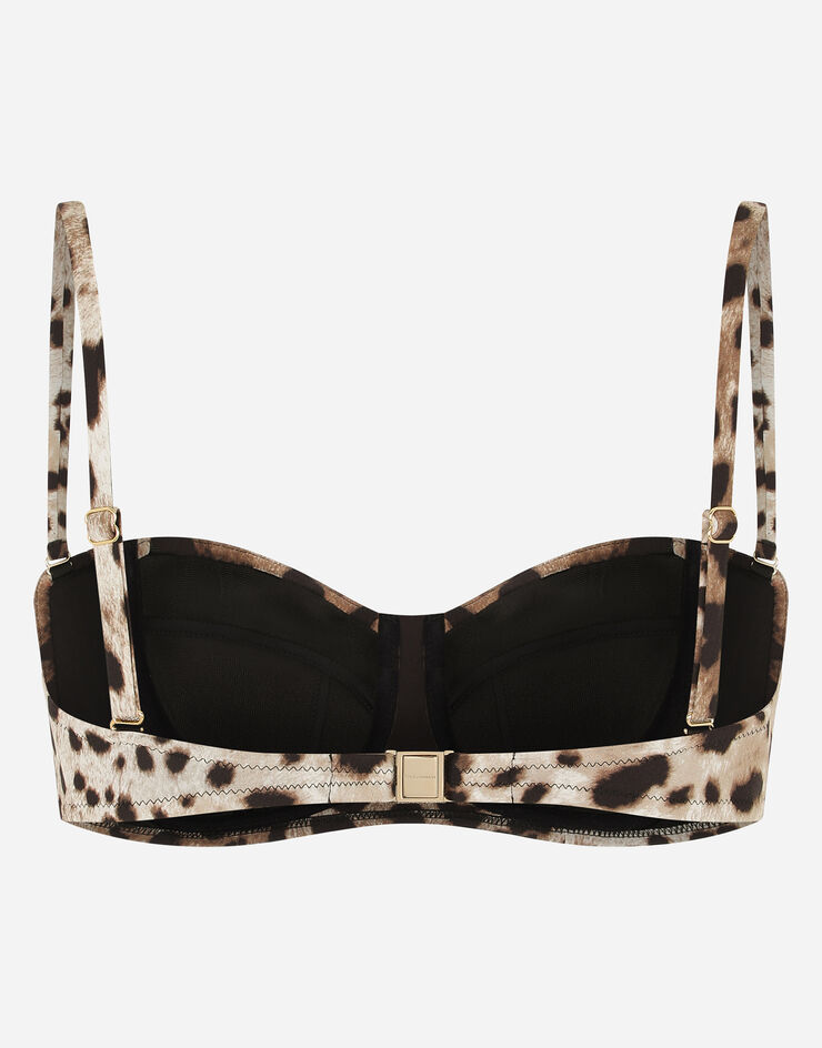Dolce & Gabbana Leopard-print balconette bikini top Multicolor O1A16JFSGDM