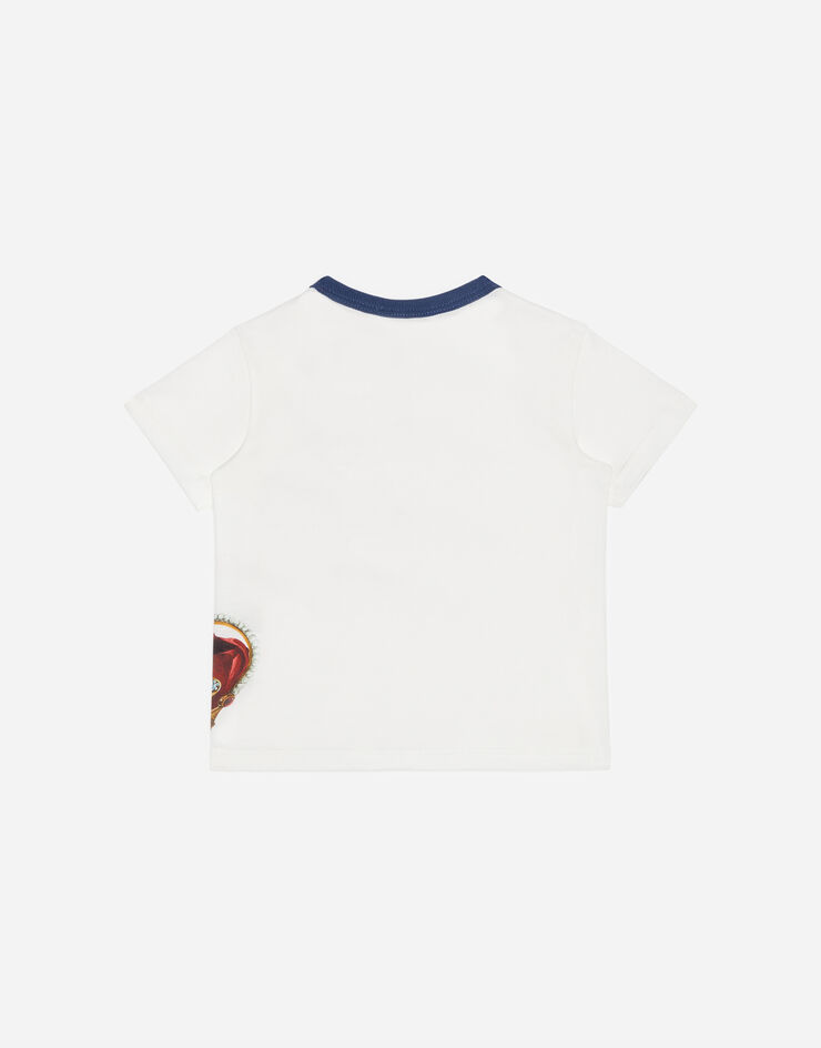 Dolce & Gabbana Jersey t-shirt with crown print BIANCO L1JT6SG7VJR