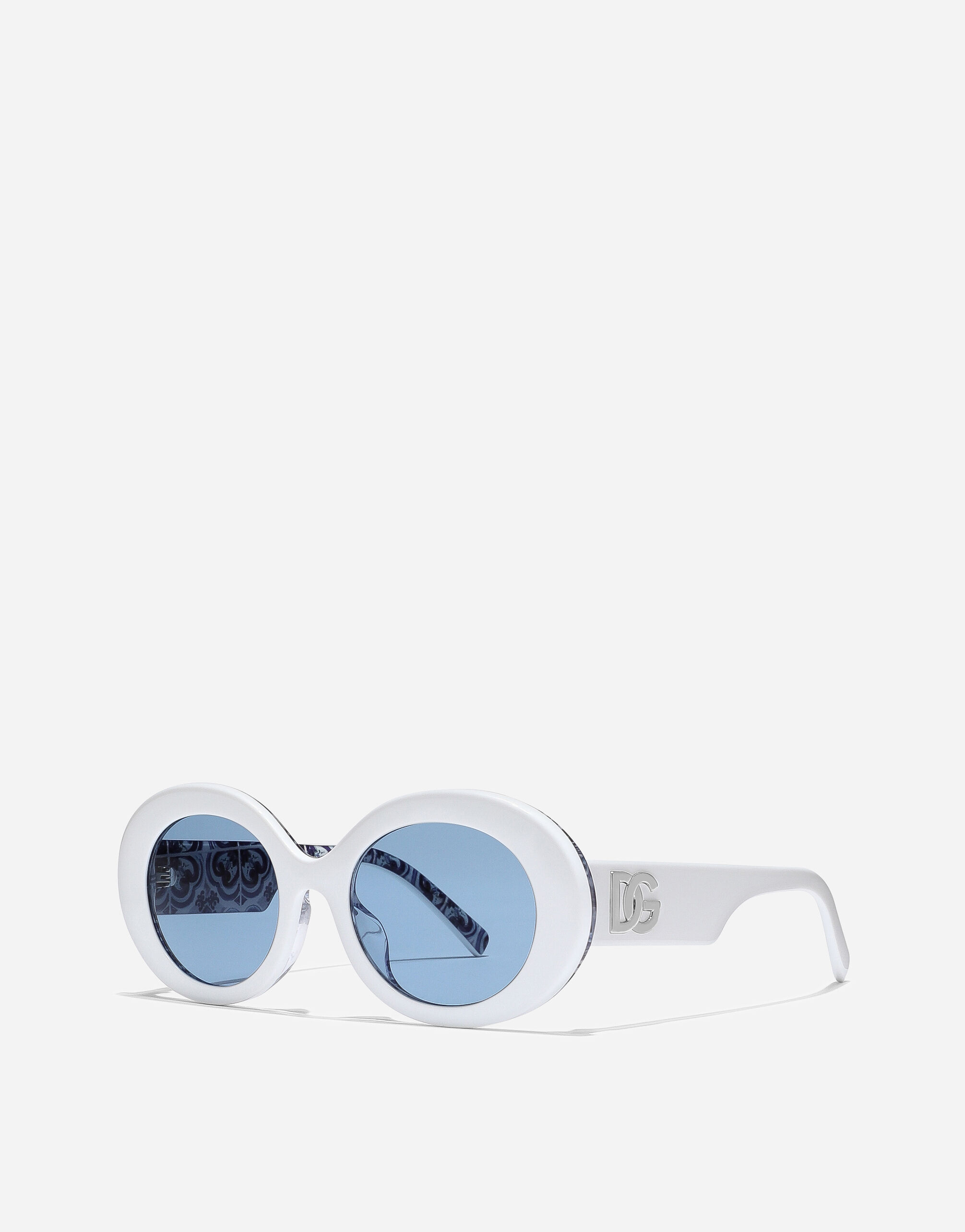 Dolce gabbana white sunglasses shop