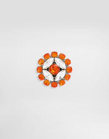 Dolce & Gabbana Brooch with rhinestones Silver WPS6M1W1111