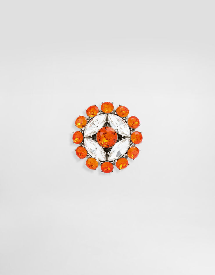 Dolce & Gabbana Brooch with rhinestones Silver WPS6M1W1111