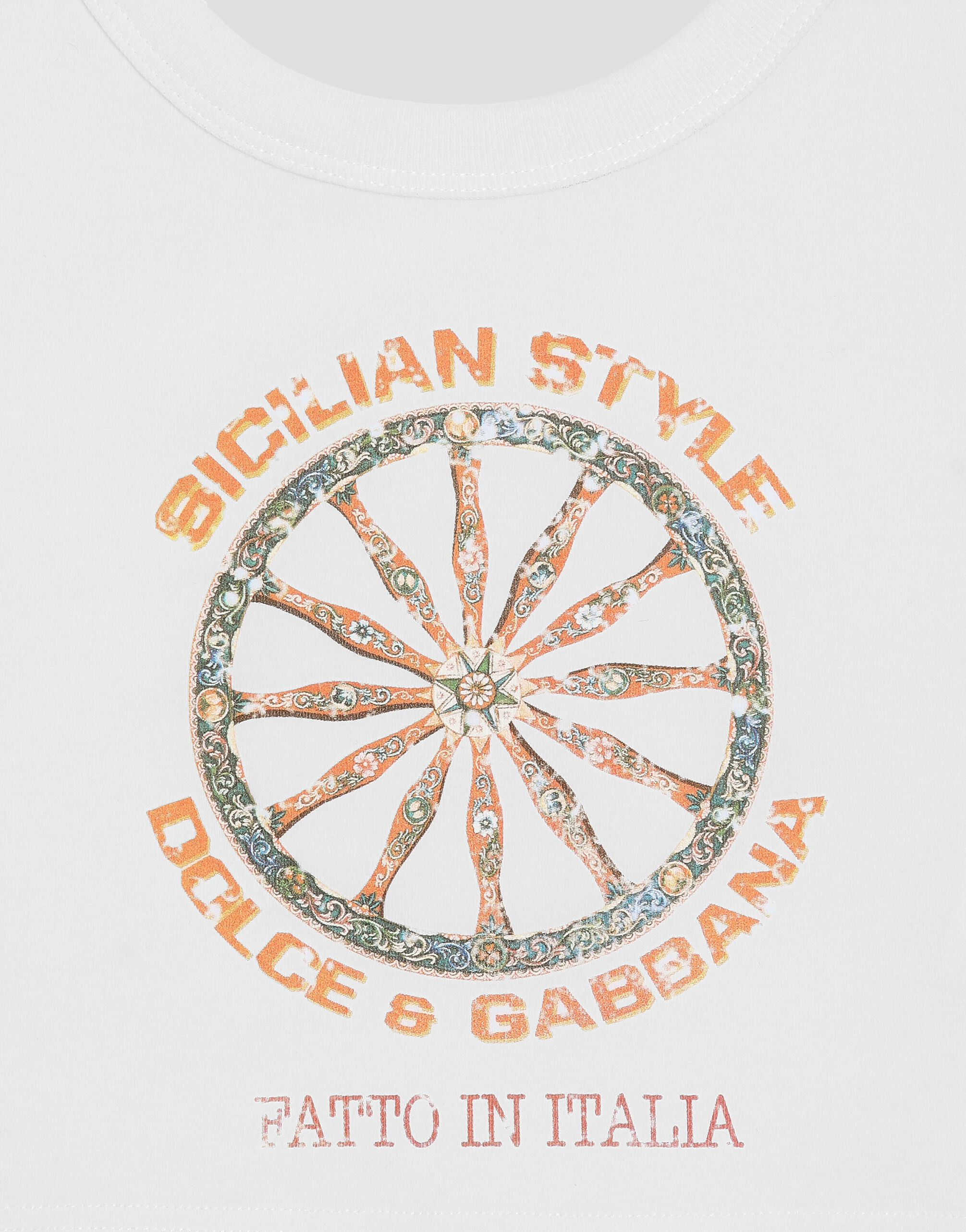 Jersey top in White for Women | Dolce&Gabbana®