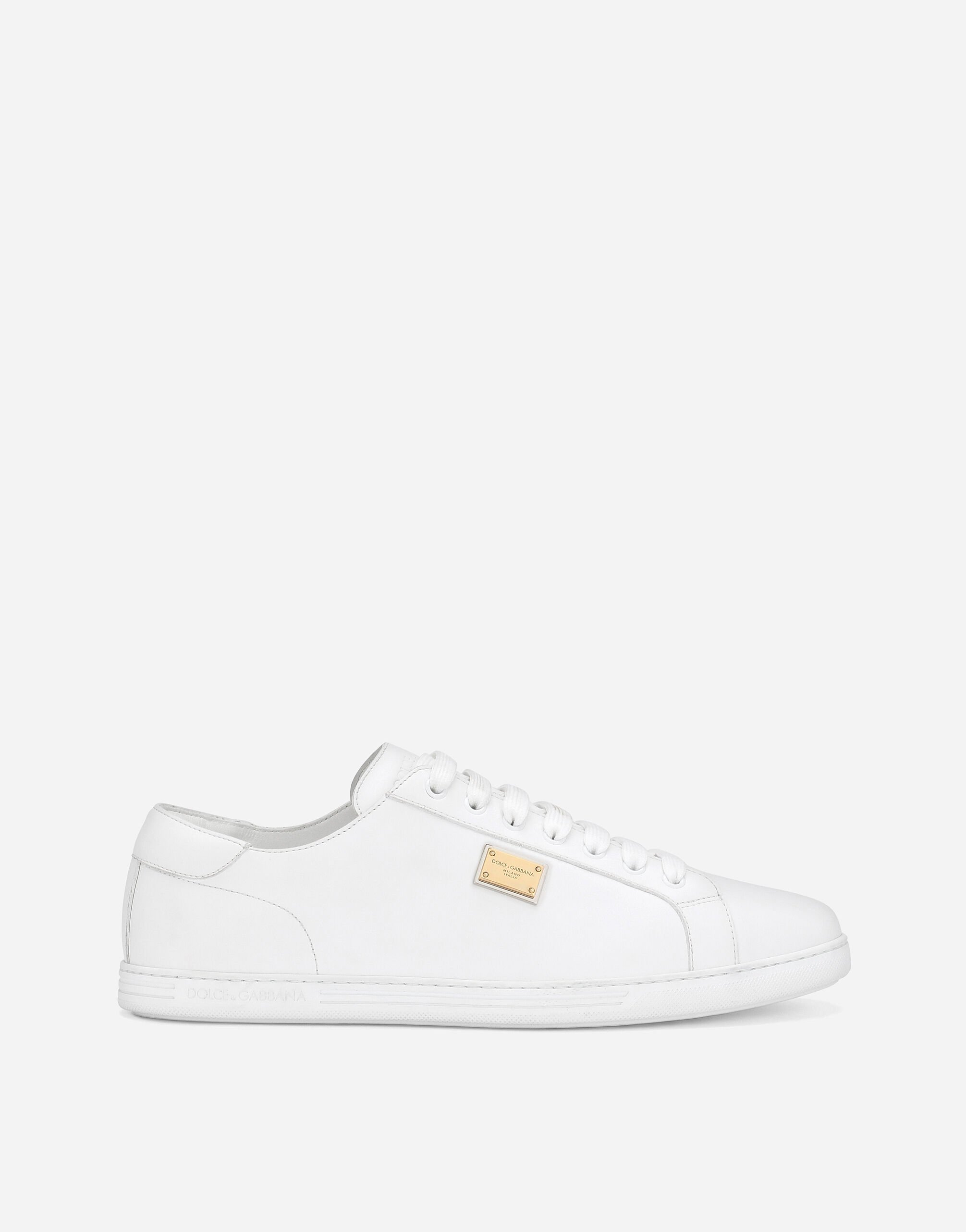Dolce & Gabbana Saint Tropez calfskin sneakers White G2QS6TFR4A4