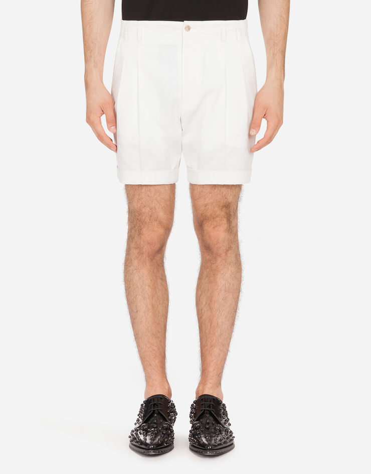 Dolce & Gabbana Stretch cotton bermuda shorts WHITE GWC7ATFUFJU