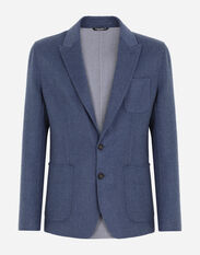 Dolce & Gabbana Deconstructed virgin wool jacket Blue G2QS6TGG862