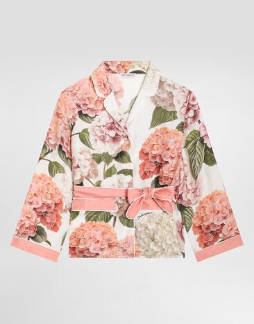 Dolce & Gabbana Hydrangea-print vanity twill shirt Multicolor L55S87HI118