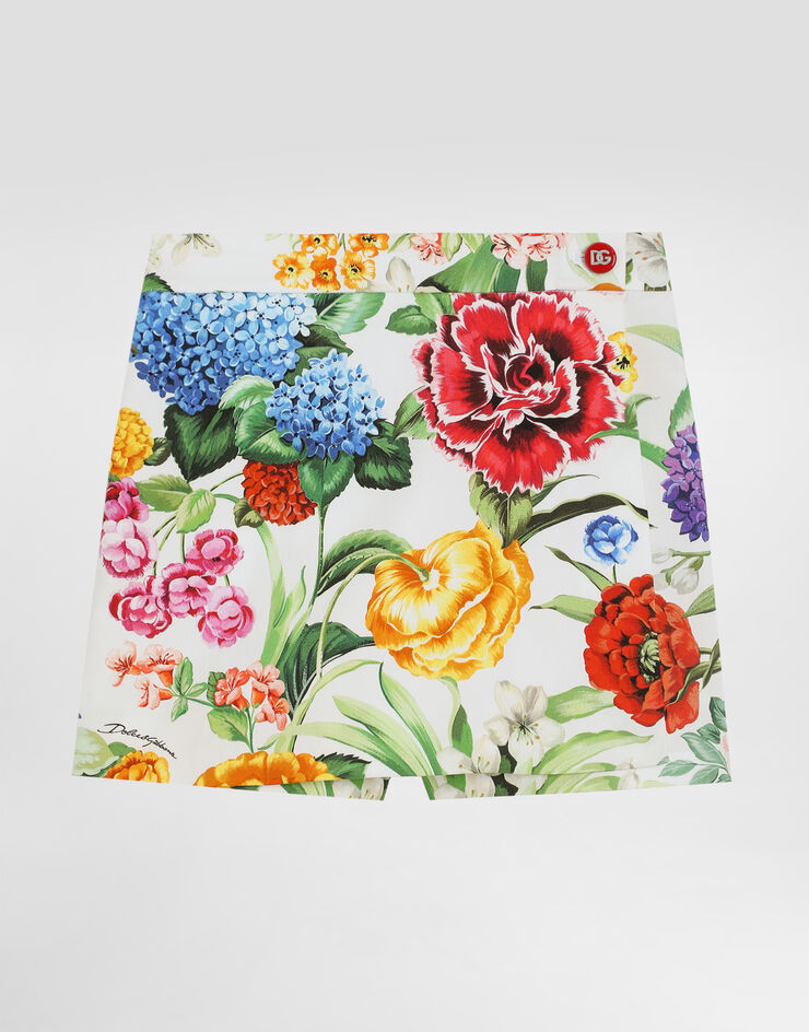 Dolce & Gabbana Floral-print drill skorts Print L53Q22FSFOB