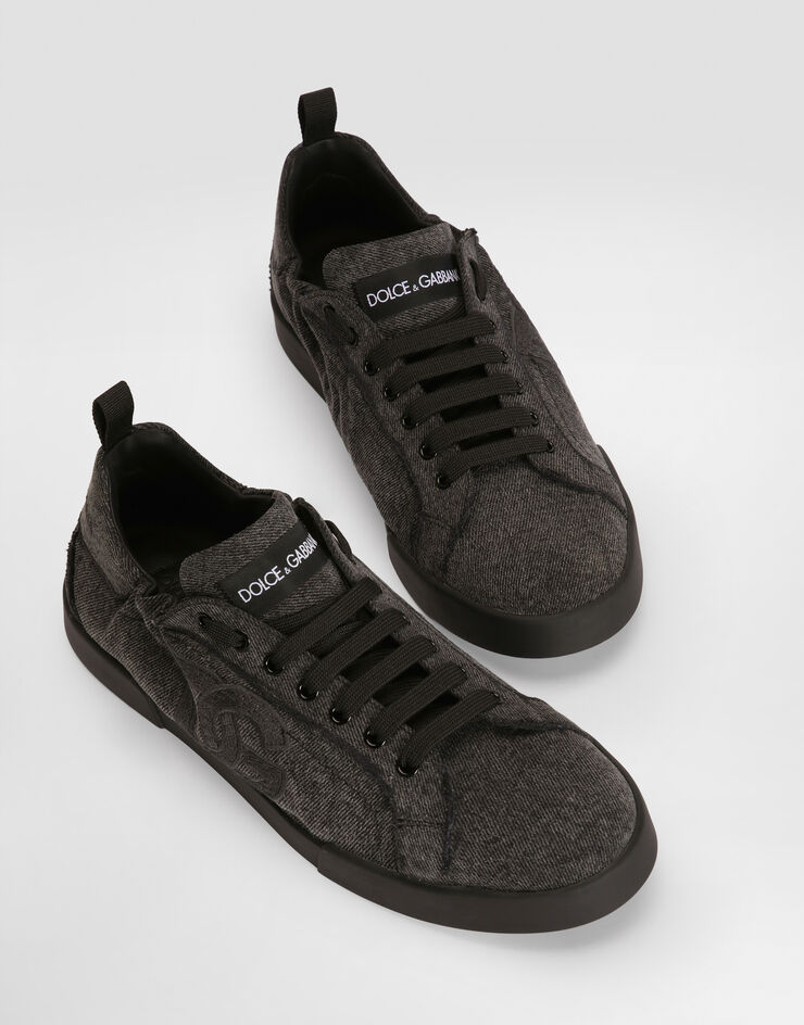 Dolce & Gabbana Portofino denim sneakers Black CS2445A0974