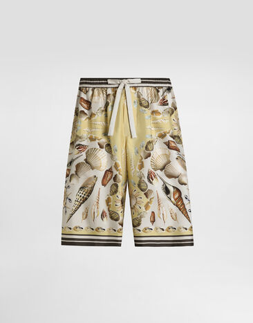 Dolce & Gabbana Printed silk twill trousers Multicolor GV37ATHI1ZG