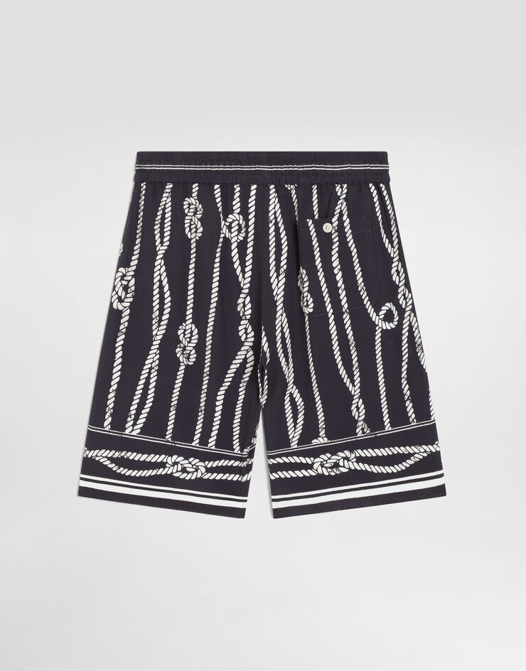 Dolce & Gabbana Marina-print viscose bermuda shorts Dolce & Gabbana Marina-print viscose bermuda shorts Multicolor L44Q21FP8GD