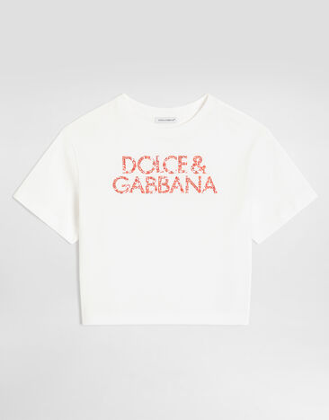 Dolce & Gabbana Majolica-print jersey t-shirt White L5JTNLG7P4H