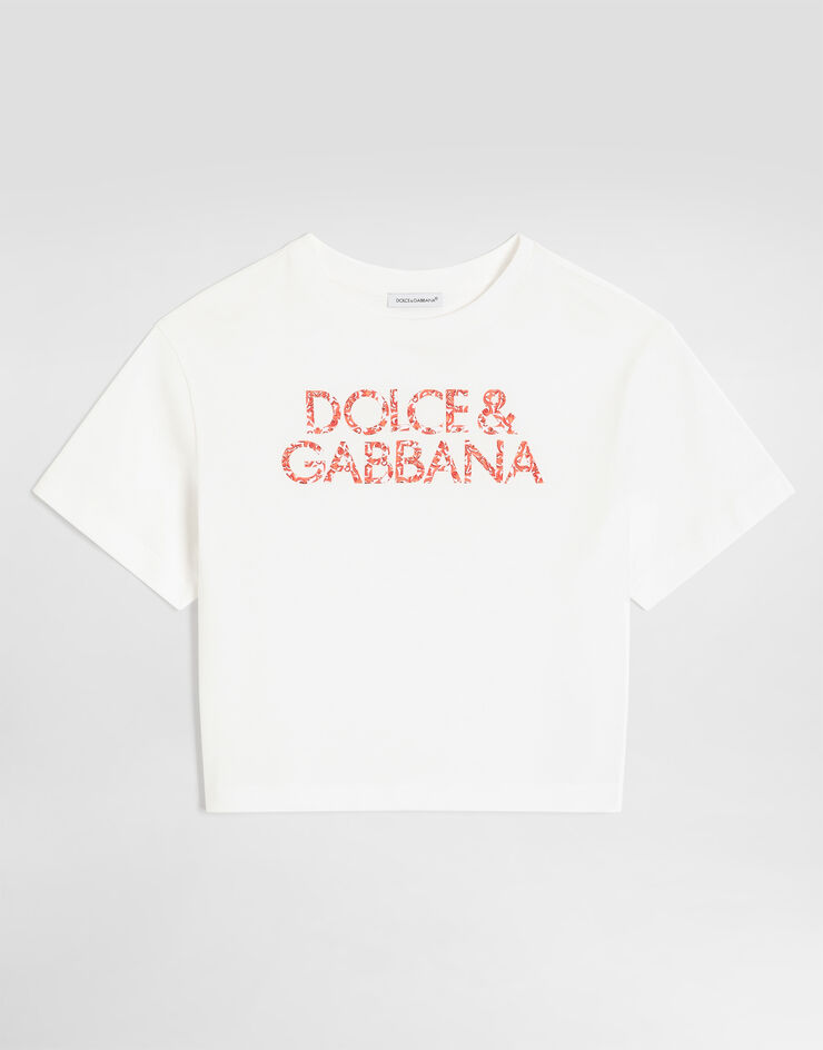 Dolce & Gabbana Majolica-print jersey t-shirt White L5JTNLG7P4H