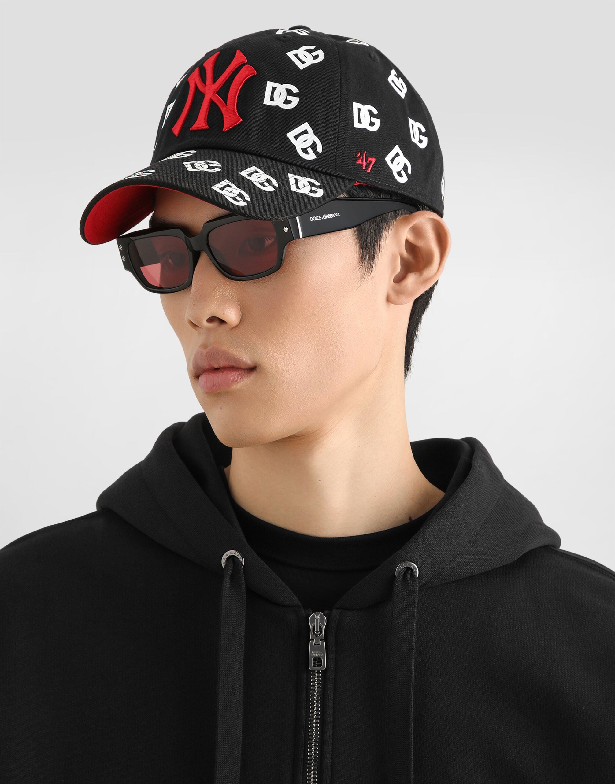 Dolce&Gabbana X '47 New York Yankees Logo-Print Baseball Cap in