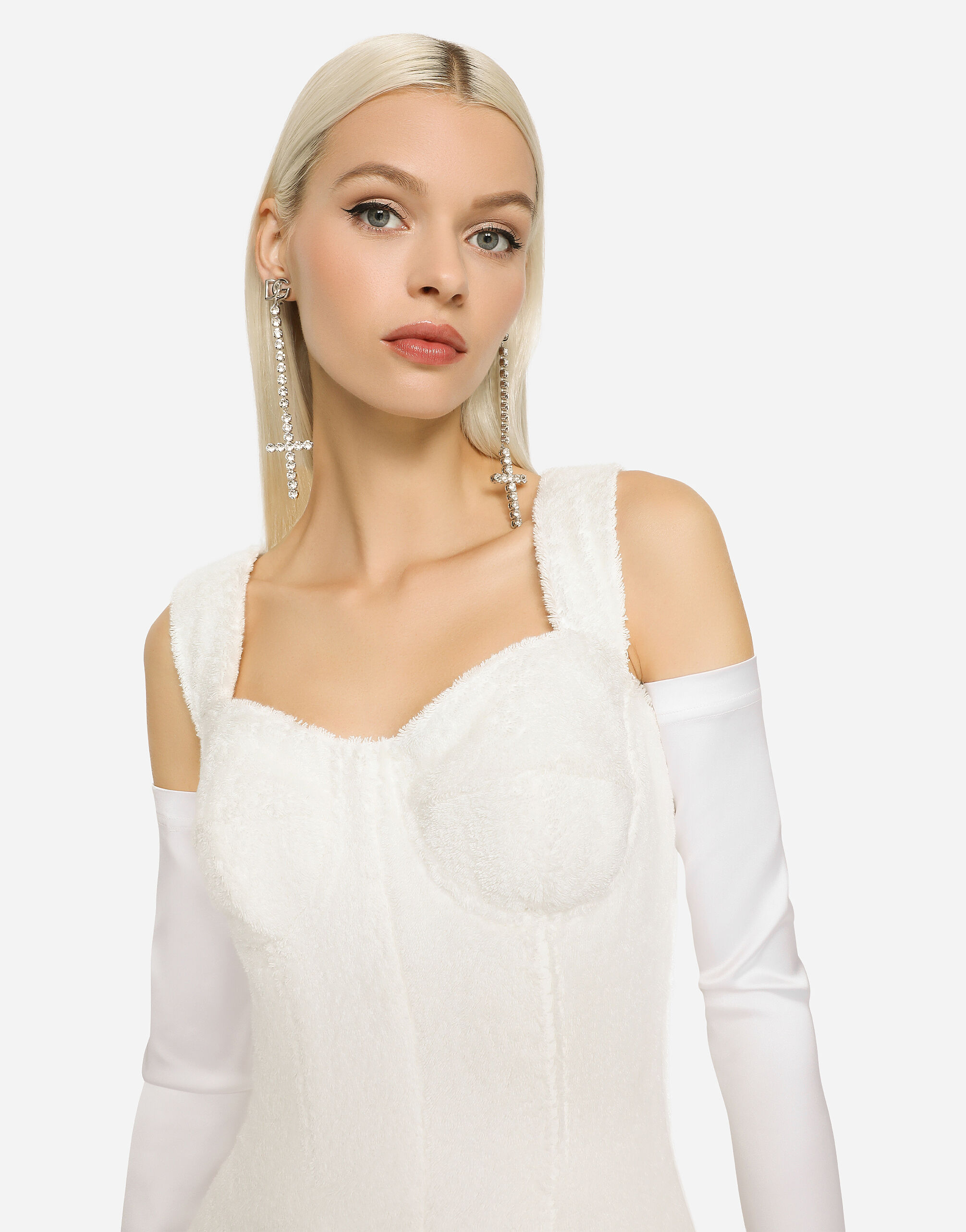 KIM DOLCE&GABBANA Terrycloth minidress in White for Women KIM DOLCE&GABBANA Terrycloth minidress in White for Women
