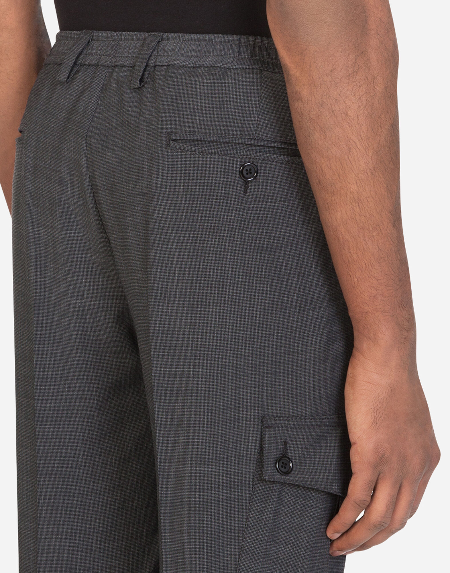 ドルチェ＆ガッバーナ カーゴパンツ ウール グレー 11awマルチポケット