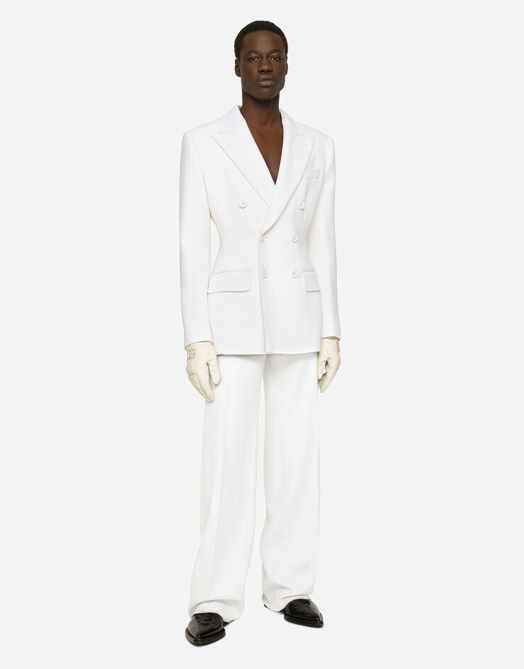 jacket crepe Dolce-fit | for wool White in stretch Double-breasted Dolce&Gabbana® US
