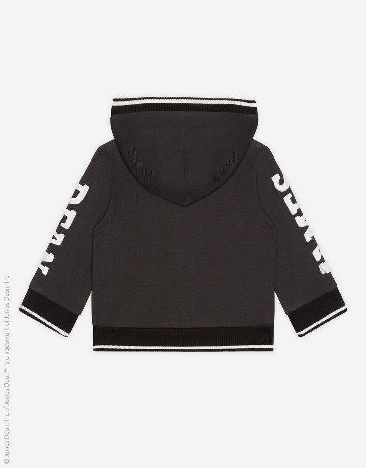 Dolce & Gabbana Jersey hoodie with james dean print GRIGIO L1JW3FG7VSI